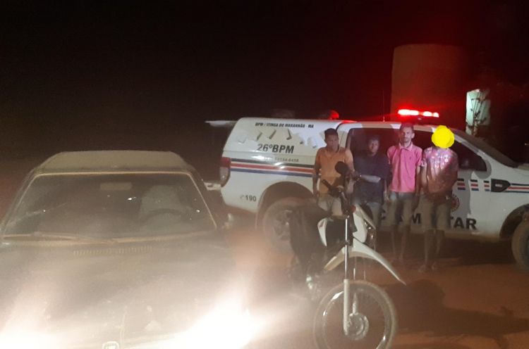 ITINGA MA URGENTE – Polícia Militar, após perseguição, recupera moto roubada em Bom Jesus da Selva e prende quatros pessoas.